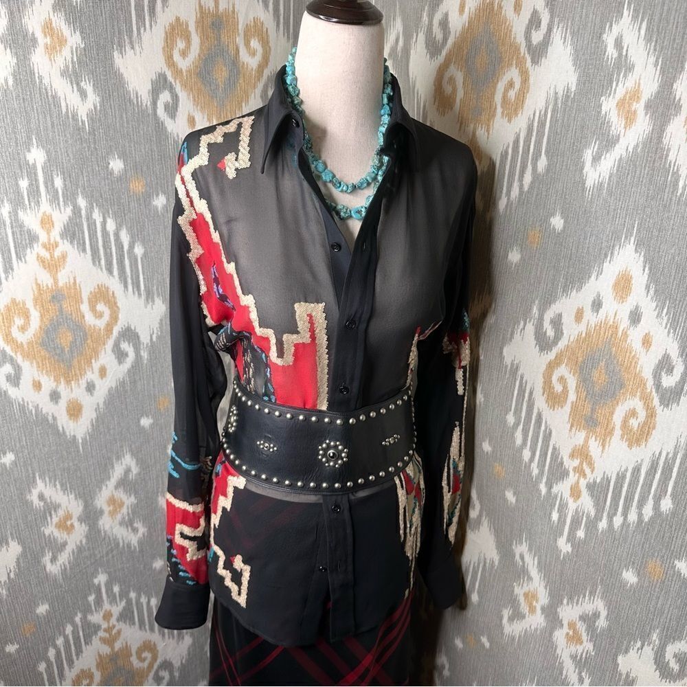 Ralph Lauren Collection Antonella Geometric
Beaded Blouse - Picture 6 of 17